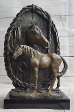 Rara Scultura In Bronzo Di Un Cavallo Trofeo Superbo Firmata
