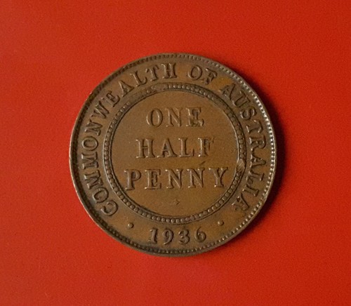 One half penny 1936 - penny,