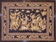 Quadro arazzo birmano