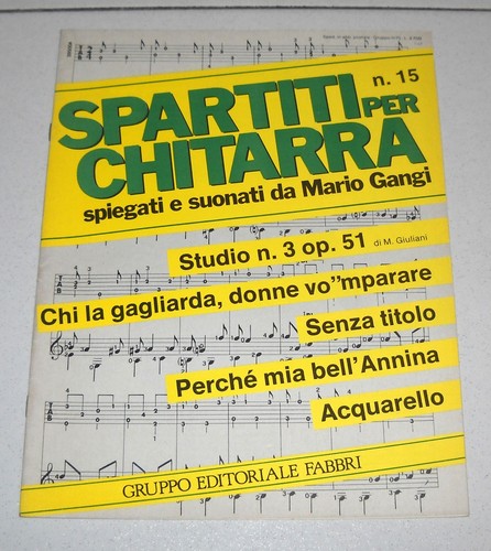 Spartiti per chitarra 15 di - chitarra,