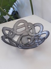 Anna Ehrner Per Kosta Boda, Sweden "Basket" Centrotavola Vetro Artistico Arredo 