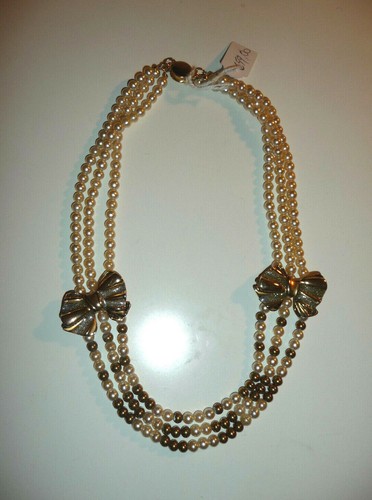 Collier oro perle sintetiche - collier,
