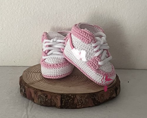 Scarpine uncinetto rosa 0 3 - scarpine, uncinetto,