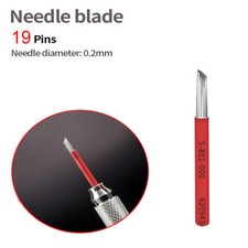 Microblading Smussato 19 Aghi Rotondi Trucco Semipermanente Sopracciglia Tatuaggio Lame
