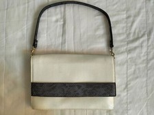 New White real leather hand bag ZARA, borsa pochette ZARA vera pelle NUOVA