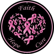 Faith Hope Cure Round Circular