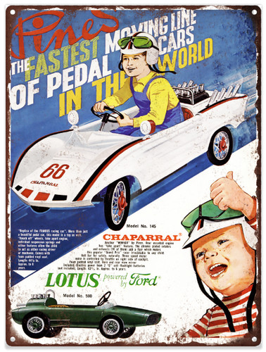 Insegna metallo auto pedale - insegna,