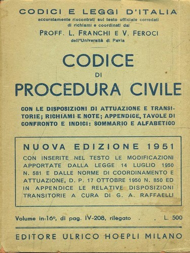 Codice procedura civile - procedura,