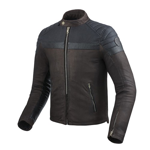 Giubbino moto pelle tessuto - giubbino,