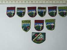 LOTTO TOPPE PATCH APPLICAZIONI 10 pz. DA CUCIRE 2,5 X 3 CM RICAMATE VEDI FOTO