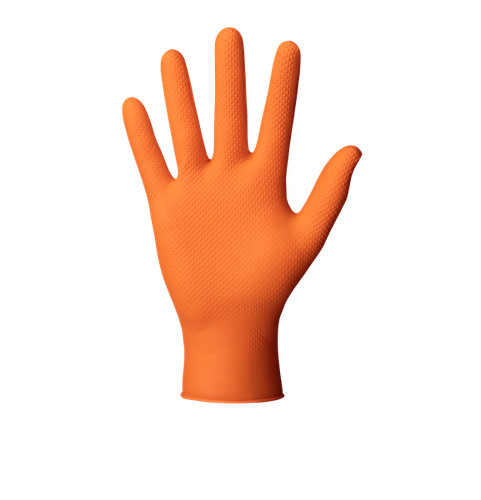 Guanti nitrile arancione - in,