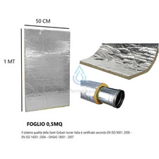 FOGLIO LANA DI ROCCIA ISOVER SPESS 3CM LAMELLARE ISOLAMENTO TUBAZIONI METALLICHE