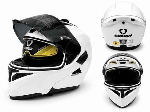 Casco moto bianco - bianco,