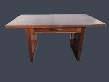 TAVOLO SCRIVANIA BANCONE IN MASSELLO INTEGRA E ORIGINALE DI EPOCA 900'