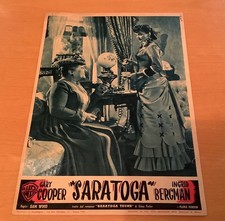 GARY COOPER - INGRID BERGMAN - SARATOGA - FOTOBUSTA ORIGINALE 1949