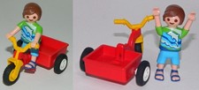 PLAYMOBIL CITY LIFE: BIMBO su TRICICLO a CARRETTO ROSSO - COME DA FOTO