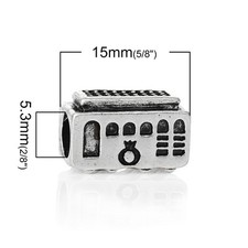 "Bus" Charm Bead Spacer for