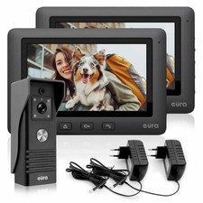 Videocitofono EURA VDP-45A3 Alpha nero 2 monitor MERCE DI SERIE B