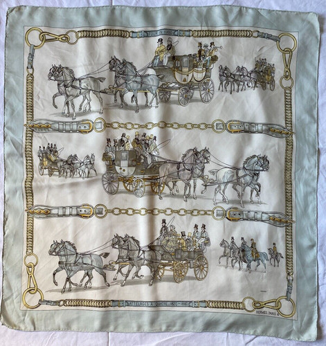 Foulard rare vintage hermès - foulard,