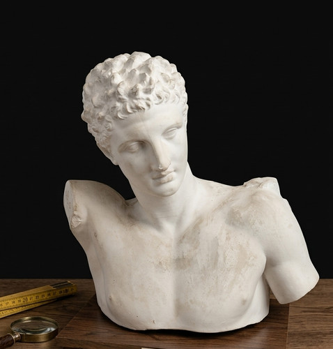 Busto gesso hermes - gesso,