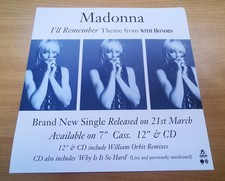 Madonna display card - madonna,