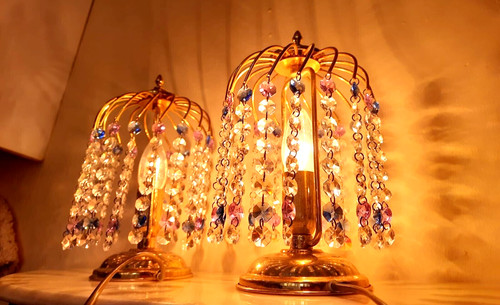 Coppia lampade tavolo - , abat