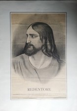 Litografia rara Cristo