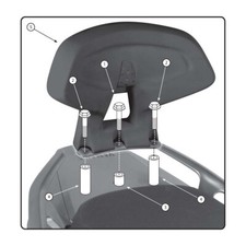 SCHIENALINO PASSEGGERO PER YAMAHA 500 T-MAX 2008-2011