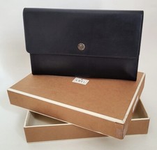 Ebel Portafoglio Molto Raro Di Lusso ( In Vera Pelle ) Autentico