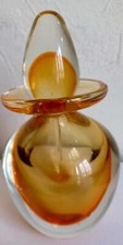 Handmade Heavy Amber Art Glass
