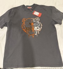 T-shirt da uomo Kenzo Paris Tigre Arancione Bianca, Taglia L