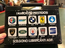 I MARCHI PIU' PRESTIGIOSI SCELGONO AGIP-scatola penne pubbl. auto alfa bmw lambo
