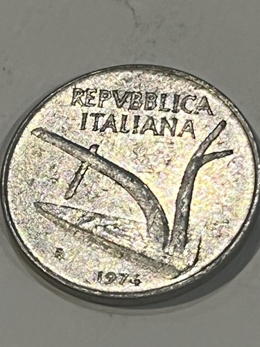 Moneta italia lire - 10, 1974