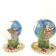 2 bocce / palle di vetro con neve Vintage ben conservate