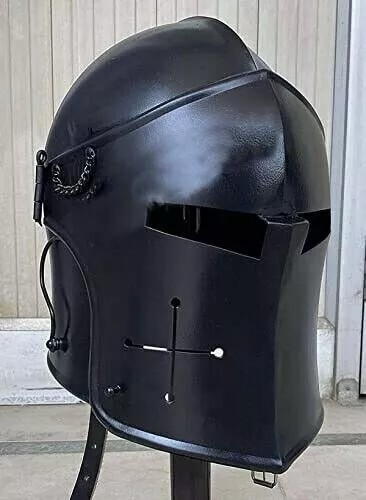 Elmetto medievale barbuta - elmetto,