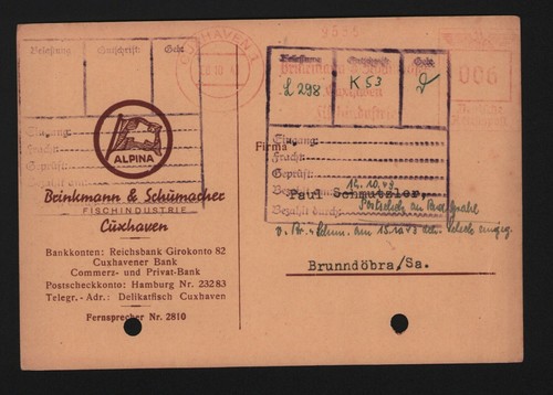 Cuxhaven postkarte 1943 - cuxhaven,,