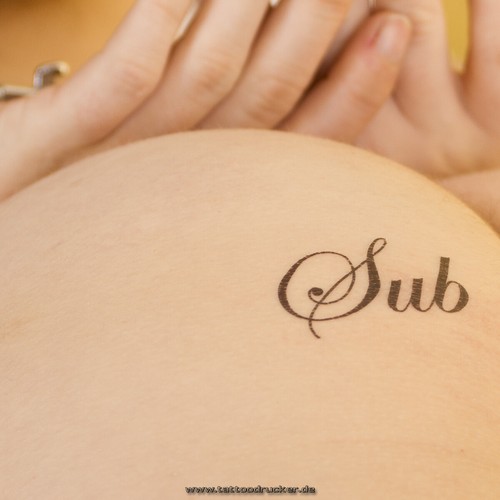 Scritta tatuaggio sub - scritta,