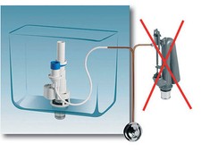 Batteria di scarico per wc con attacco alto compatibile in sostituzione a Catis