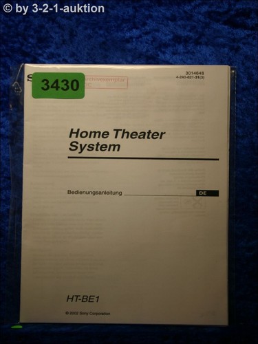 Sony manuale be1 sistema - sony,