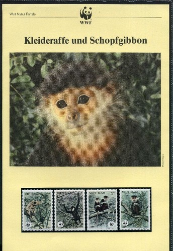 Vietnam 1987 wwf scimmia - 1987,