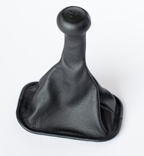 Pomello cambio in pelle nera