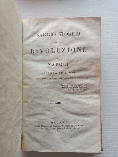 Vincenzo cuoco saggio storico - cuoco,