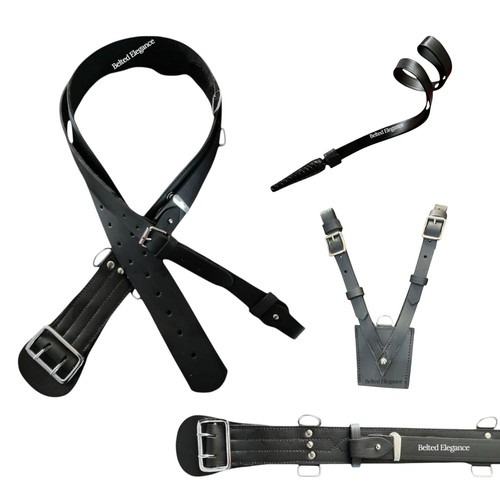Cintura sam browne - pelle, nera