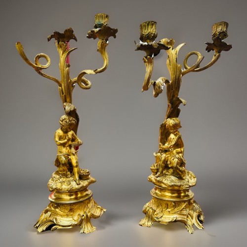 Paire chandelier bronze - de,