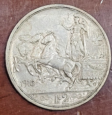 2 lire 1916 Regno Vittorio