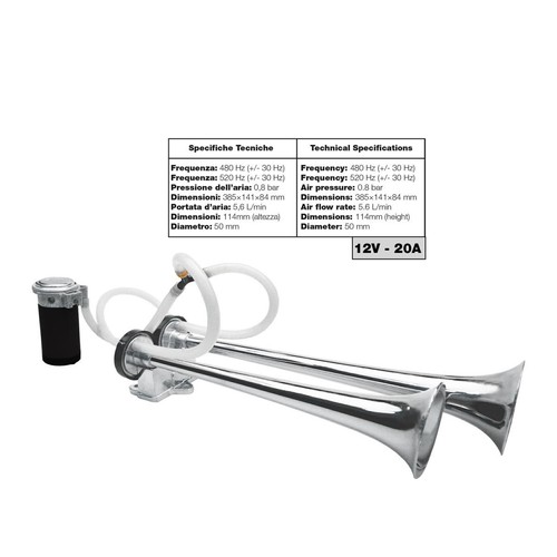 Tromba bitonale bus - tromba, 12v
