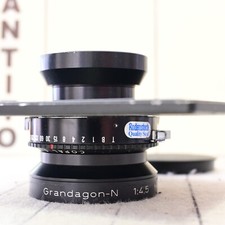 RODENSTOCK GRANDAGON 1:4.5 65mm SINAR HORSEMAN 4.5/65 L CON CUFFIA 6RATE TASSO 0