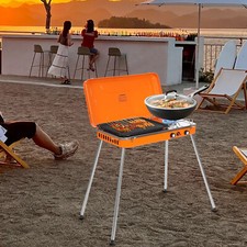 Fornello grill a gas arancione