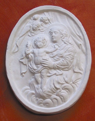 Bassorilievo gesso bianco - bassorilievo, in