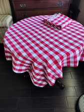 Tovaglia cotone rosso e bianco